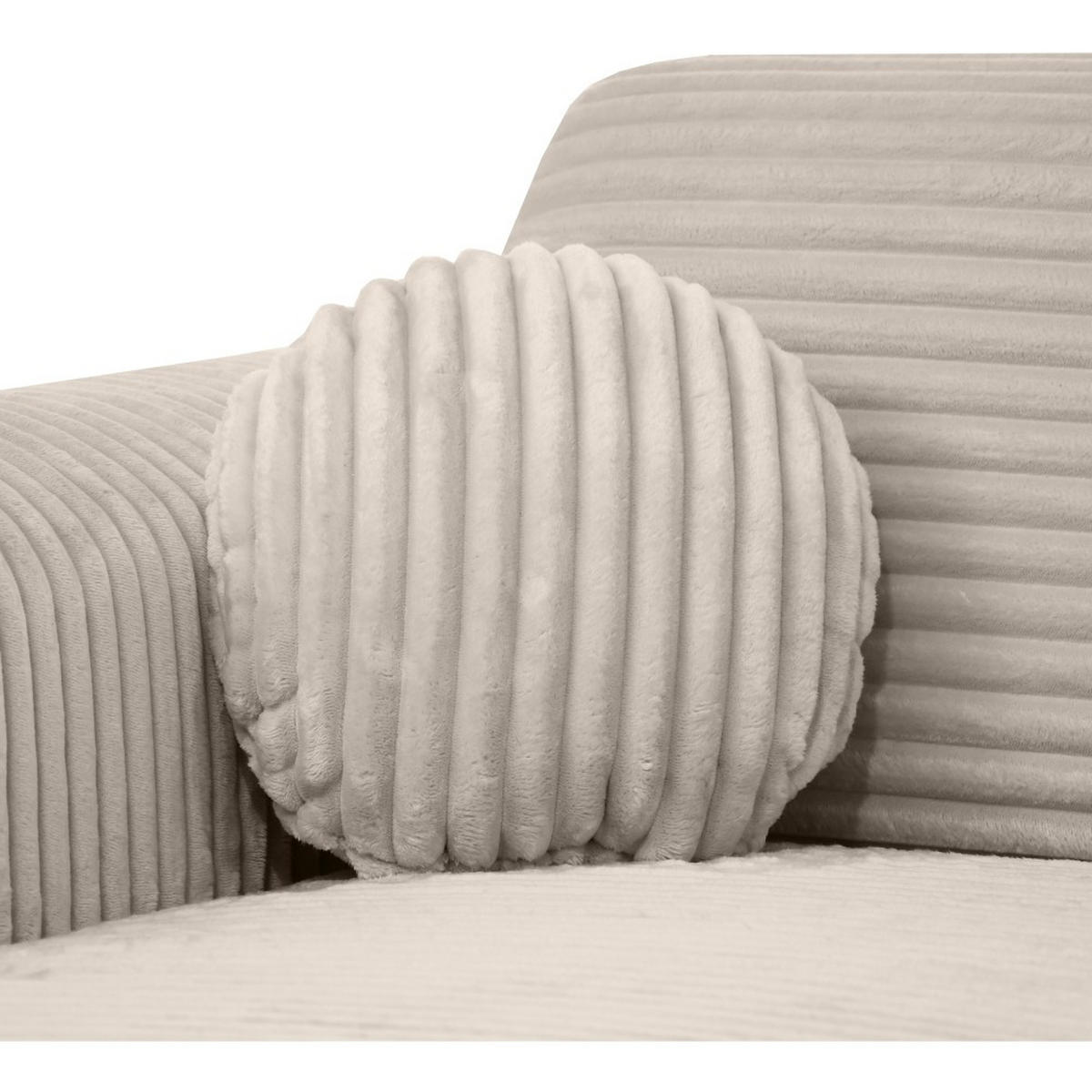 ECKSOFA Puerto, ohne Schlaffunktion, Beige, links - Beige/Schwarz, Textil (269/170cm) - Beautysofa