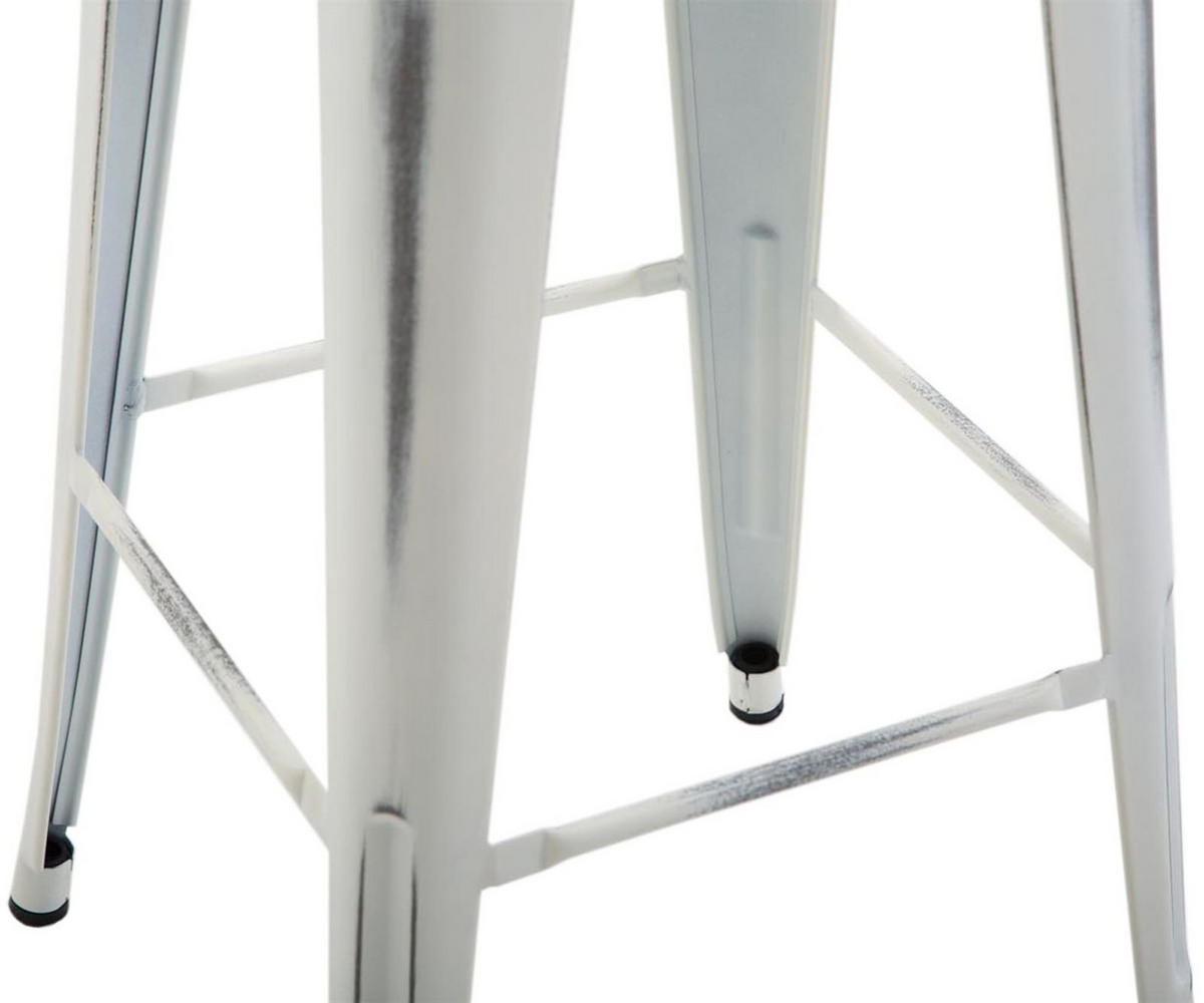 BARHOCKER MILAN Antik-Weiß Metall - Weiß, Metall (43/76/43cm) - DELUKE