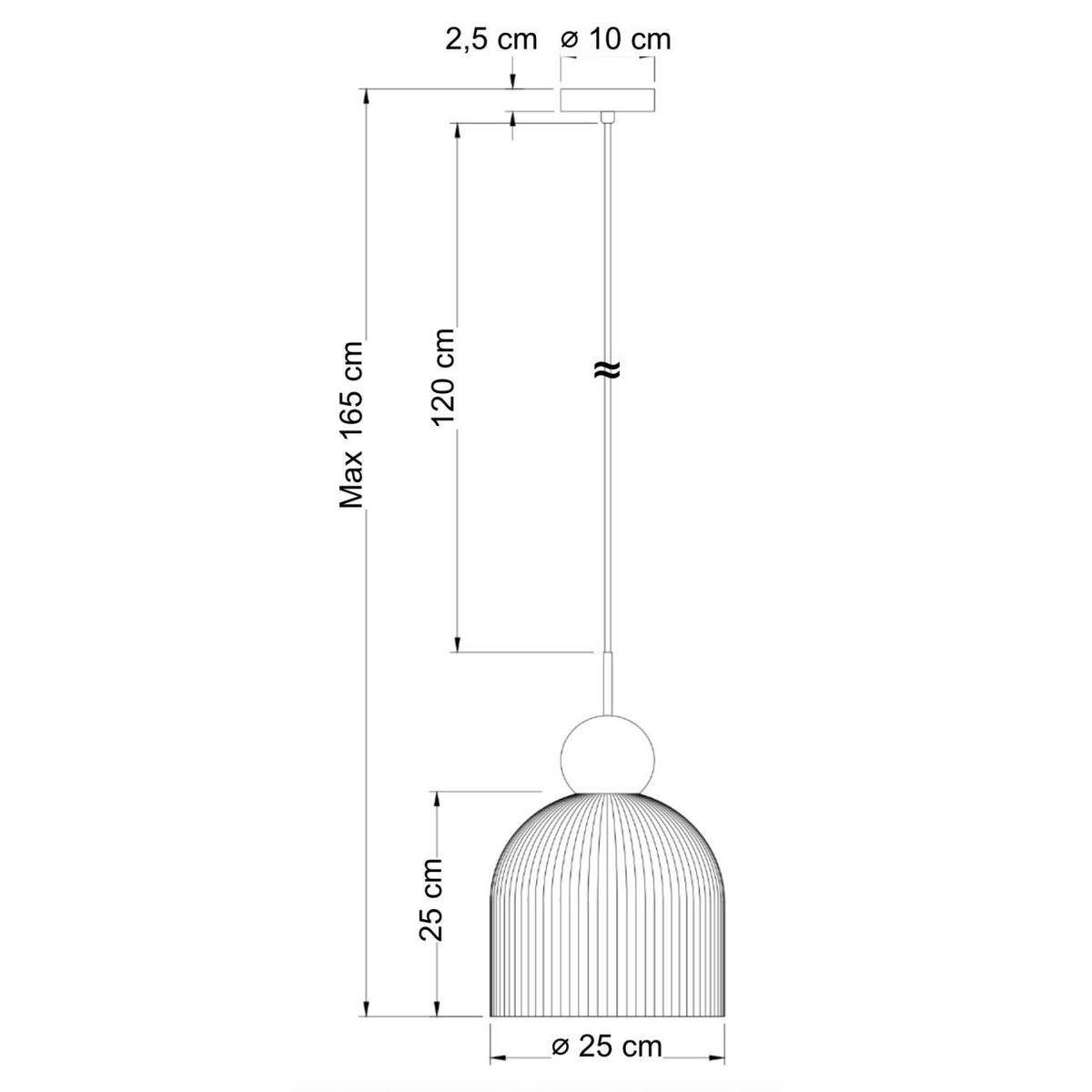 HÄNGELEUCHTE Ysolde, Bernstein und Messing, 25cm - Goldfarben, Glas (25/25/25cm) - KOSILUM