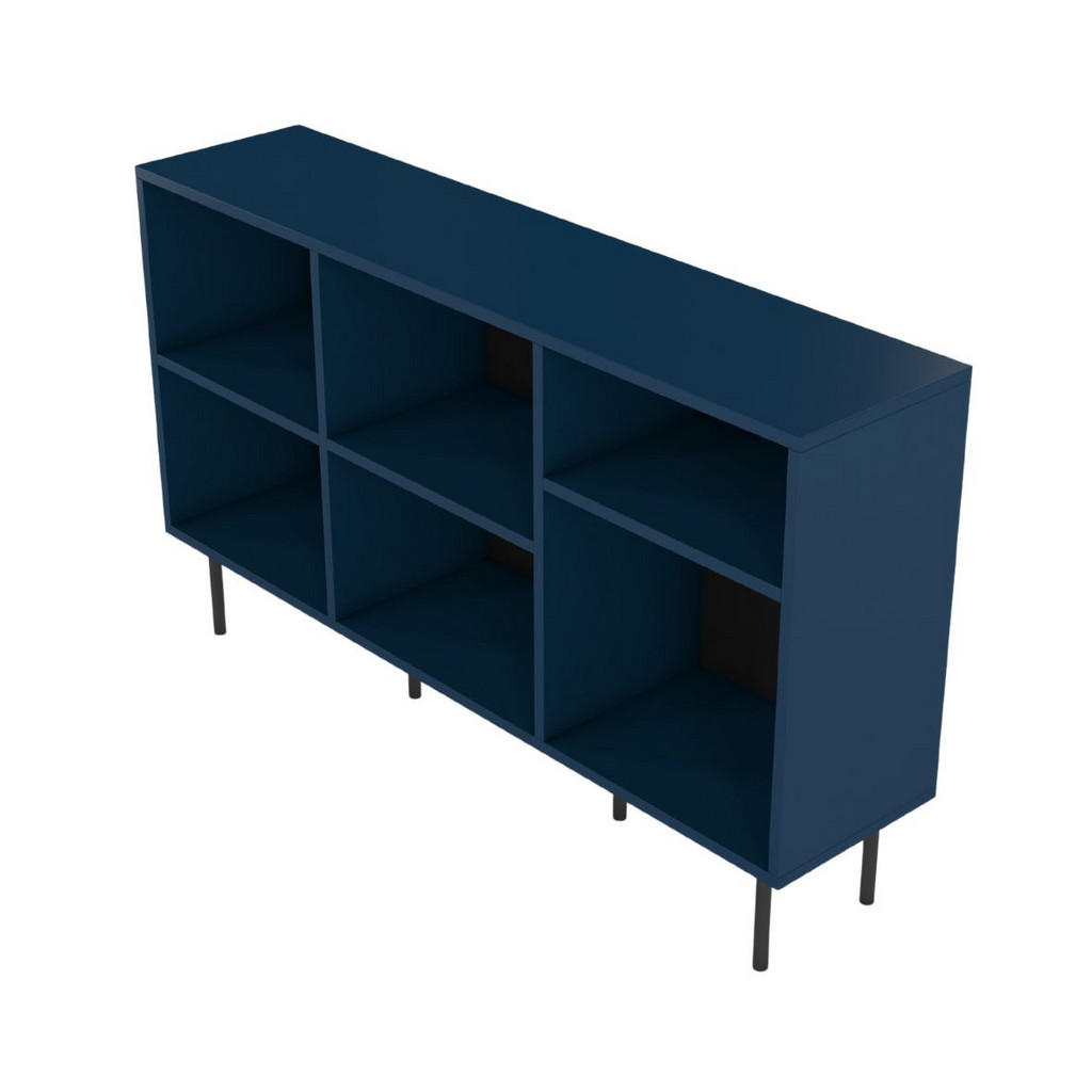 Thumbnail - Dancan Sideboard, Dunkelblau, Holzwerkstoff, 130x80x30 cm, Wohnzimmer, Kommoden & Sideboards, Sideboards