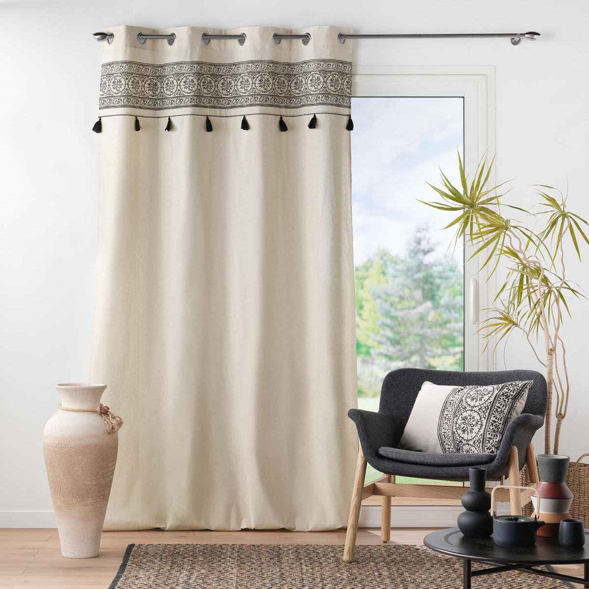 ZIERKISSEN Isalina 40/60 cm - Schwarz, Textil (40/60cm) - Douceur d´intérieur
