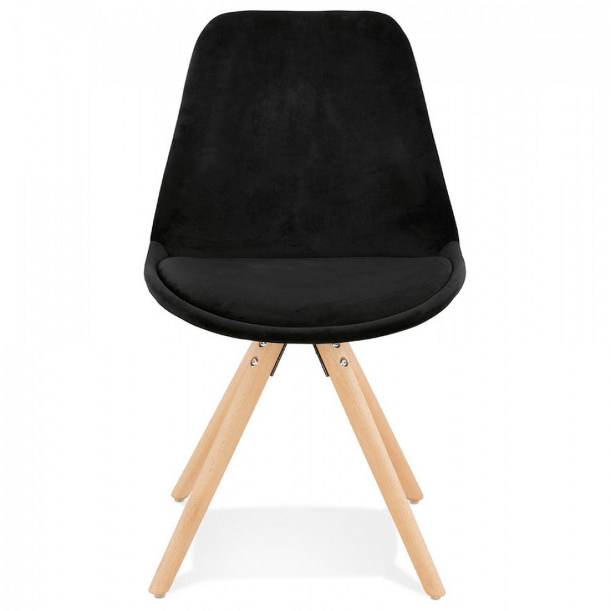 STUHL Schwarz 48x84x56cm - Buchefarben/Schwarz, Holz/Textil (48/84/56cm) - AlterEgo