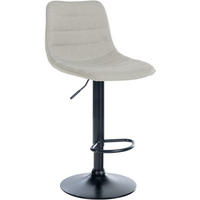 BARHOCKER Stoff creme - Creme/Schwarz, Textil/Metall (45/89/46cm) - CLP