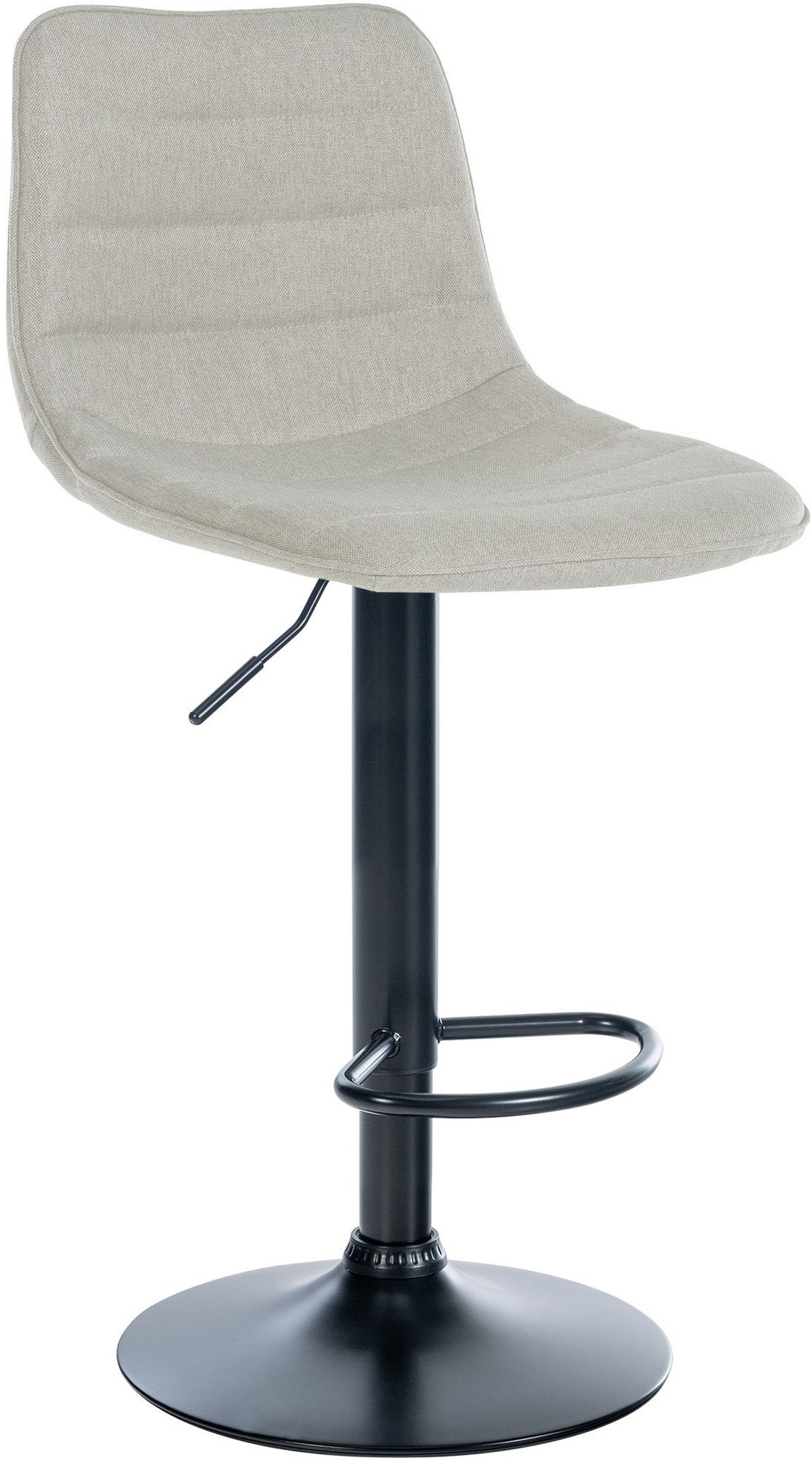 BARHOCKER Stoff creme - Creme/Schwarz, Textil/Metall (45/89/46cm) - CLP