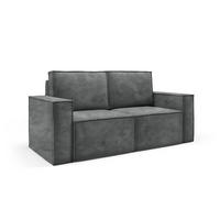 SOFA Orto Dunkelgrau, Zweisitzer Polstersofa - Dunkelgrau, Holzwerkstoff/Textil (178/93/82cm) - Bettso