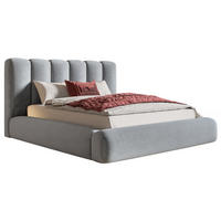 DOPPELBETT 160x200 cm Lumaro mit Dicker Schaum und Bettkasten, Hellgrau - Hellgrau, Holz/Textil (160/200cm) - Emporius