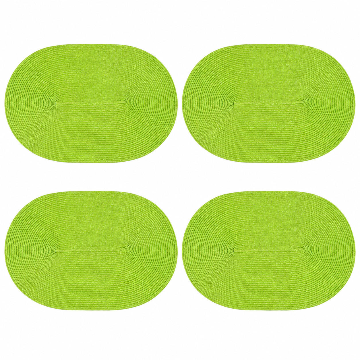 PLATZSET 4er Set Polypro Anis 45/30 cm - Limette, Kunststoff (30/45cm) - TiborTex