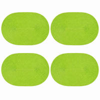 PLATZSET 4er Set Polypro Anis 45/30 cm - Limette, Kunststoff (30/45cm) - TiborTex