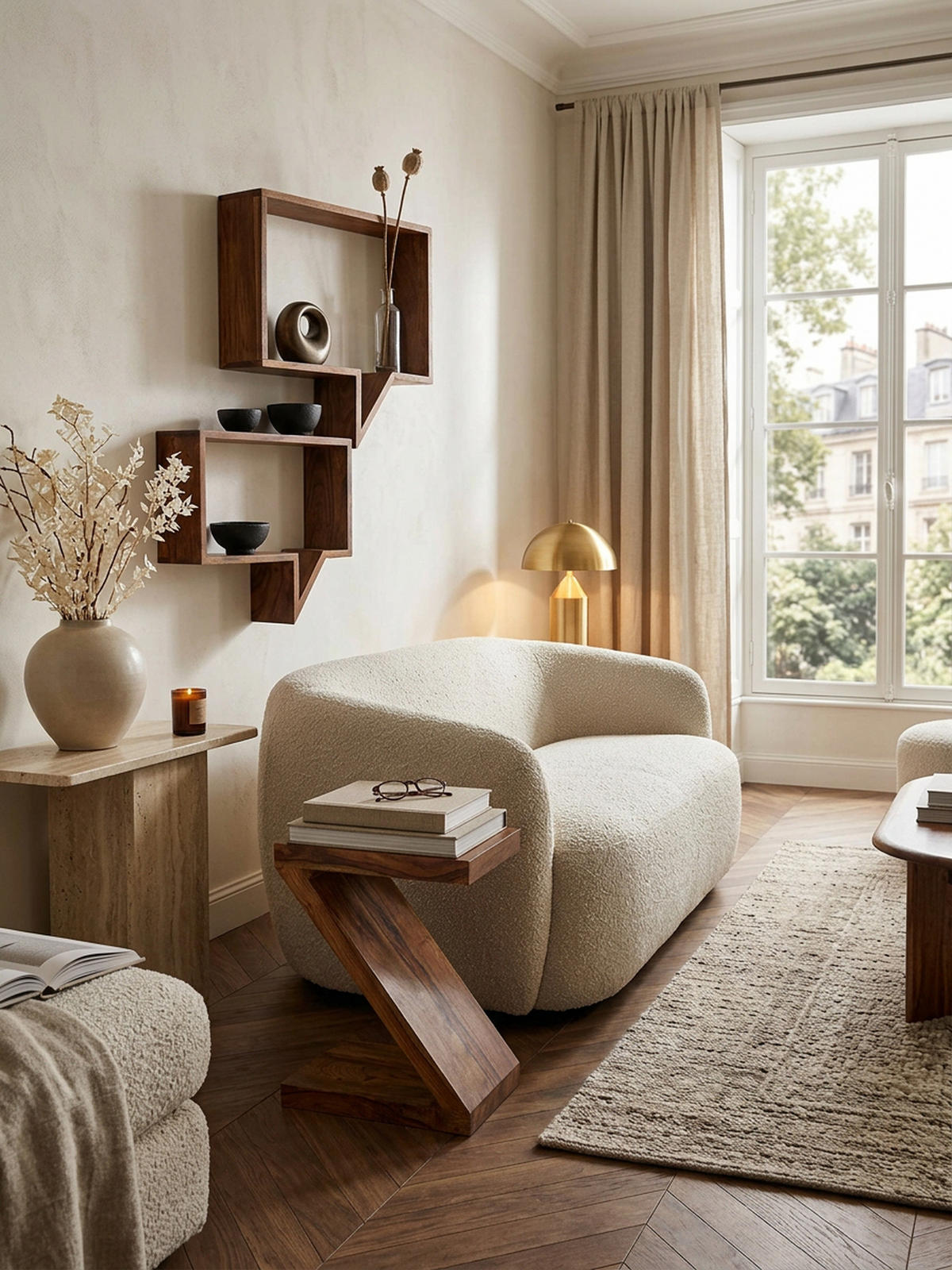 WANDREGAL Set NAKO Massivholz Zeitungsablage, Braun 50x13x49 cm - Braun, Holz (50/49/13cm) - KADIMA DESIGN