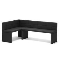 ECKBANK links MELVIN Kunstleder, 142/196 cm Anthrazit - Anthrazit, Holz/Kunststoff (142/196cm) - Idohome