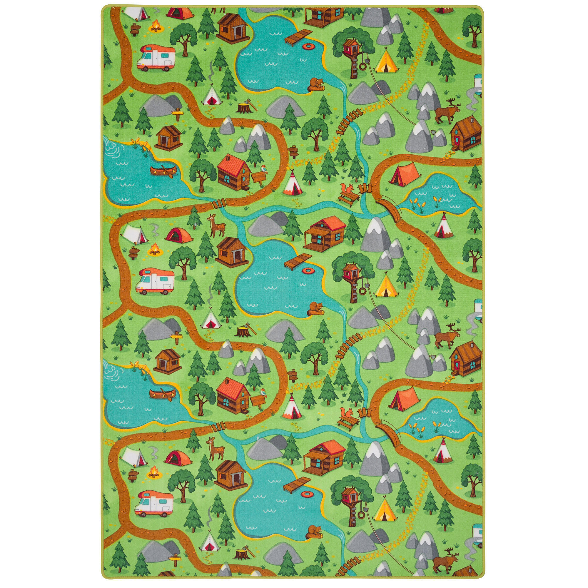 KINDER SPIEL STRASSENTEPPICH - Hellbraun, Textil (80/200cm) - Snapstyle