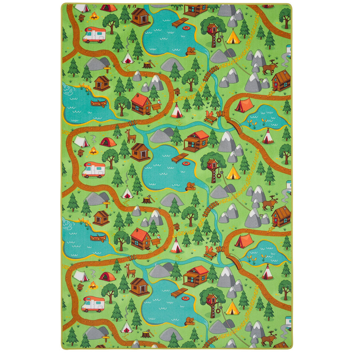 KINDER SPIEL STRASSENTEPPICH - Hellbraun, Textil (80/160cm) - Snapstyle