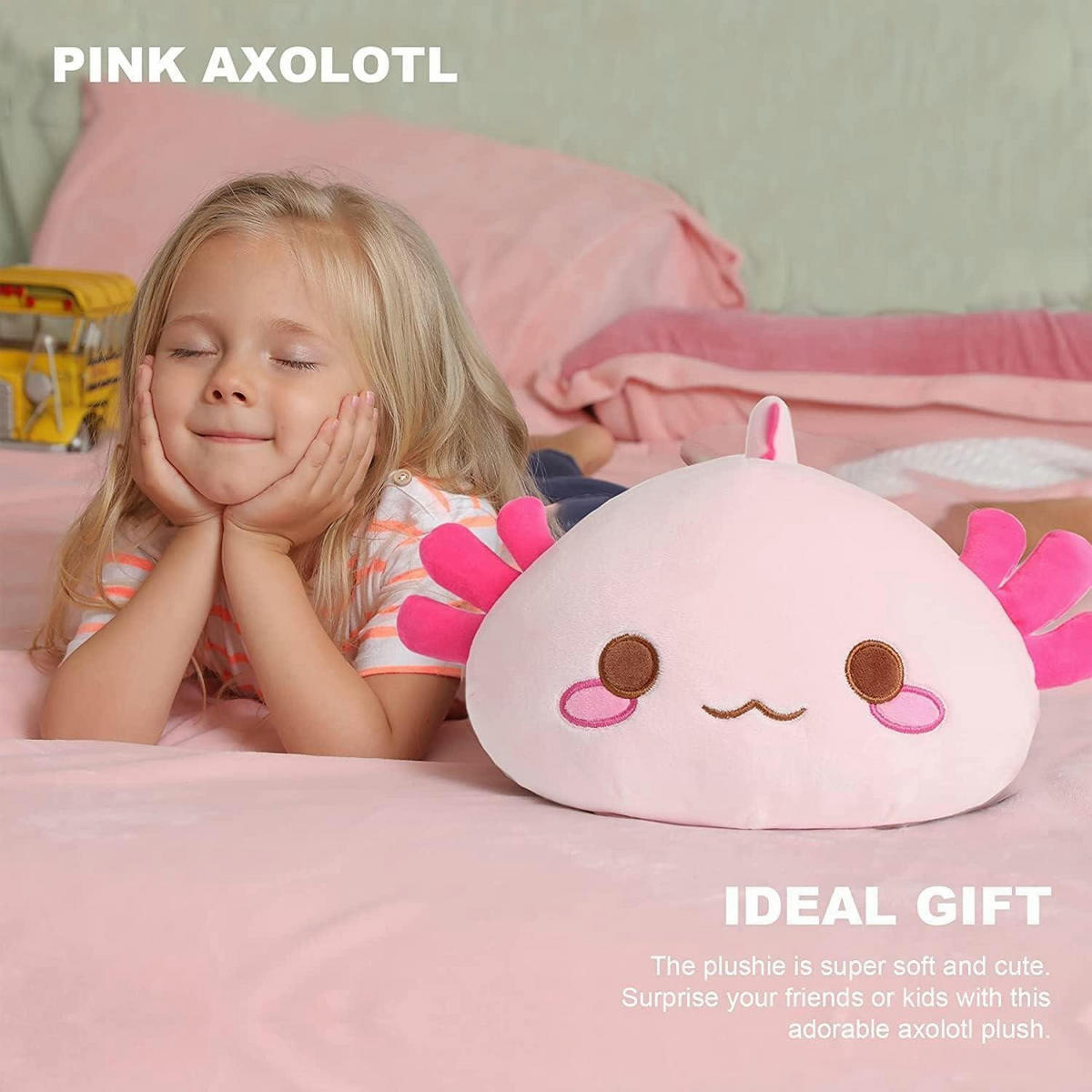 PLÜSCHTIER Axolotl 50 cm Rosa - Rosa, Textil (28/50cm)