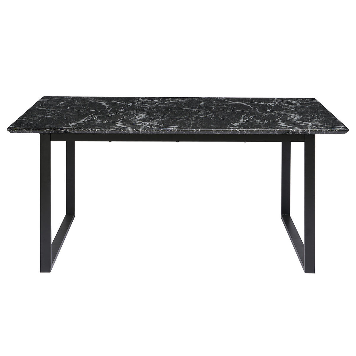 ESSTISCH - Schwarz, Holzwerkstoff/Metall (90/160/75cm) - home24