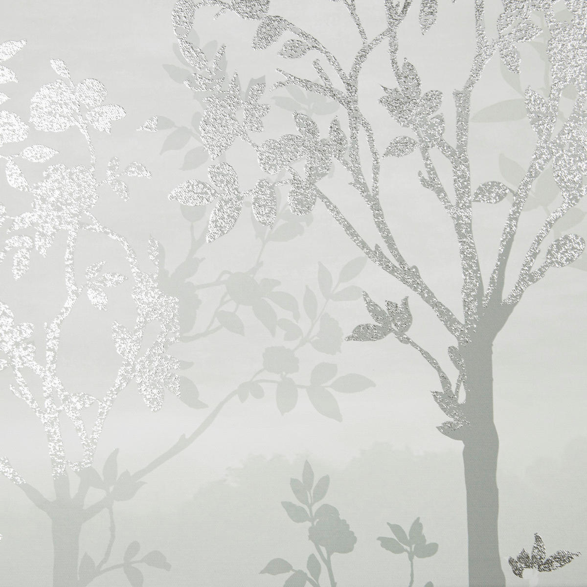 LEINWANDBILD Neblige Waldlandschaft - 40x100cm - Grau, Holzwerkstoff (100/3cm) - Graham & Brown
