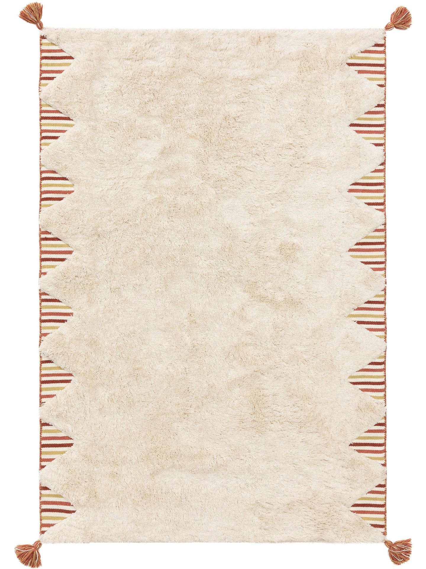 WOLLTEPPICH Floki Ivory 120x170 cm - Beige, Textil (120/1cm) - KUNSTLOFT