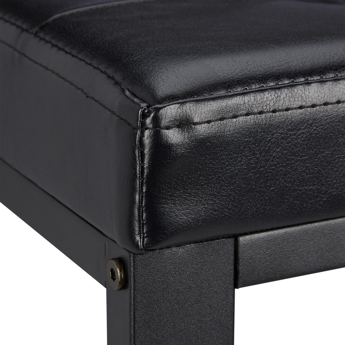 SCHUHBANK - Schwarz, Holzwerkstoff/Textil (90.5/50/30.5cm) - Relaxdays