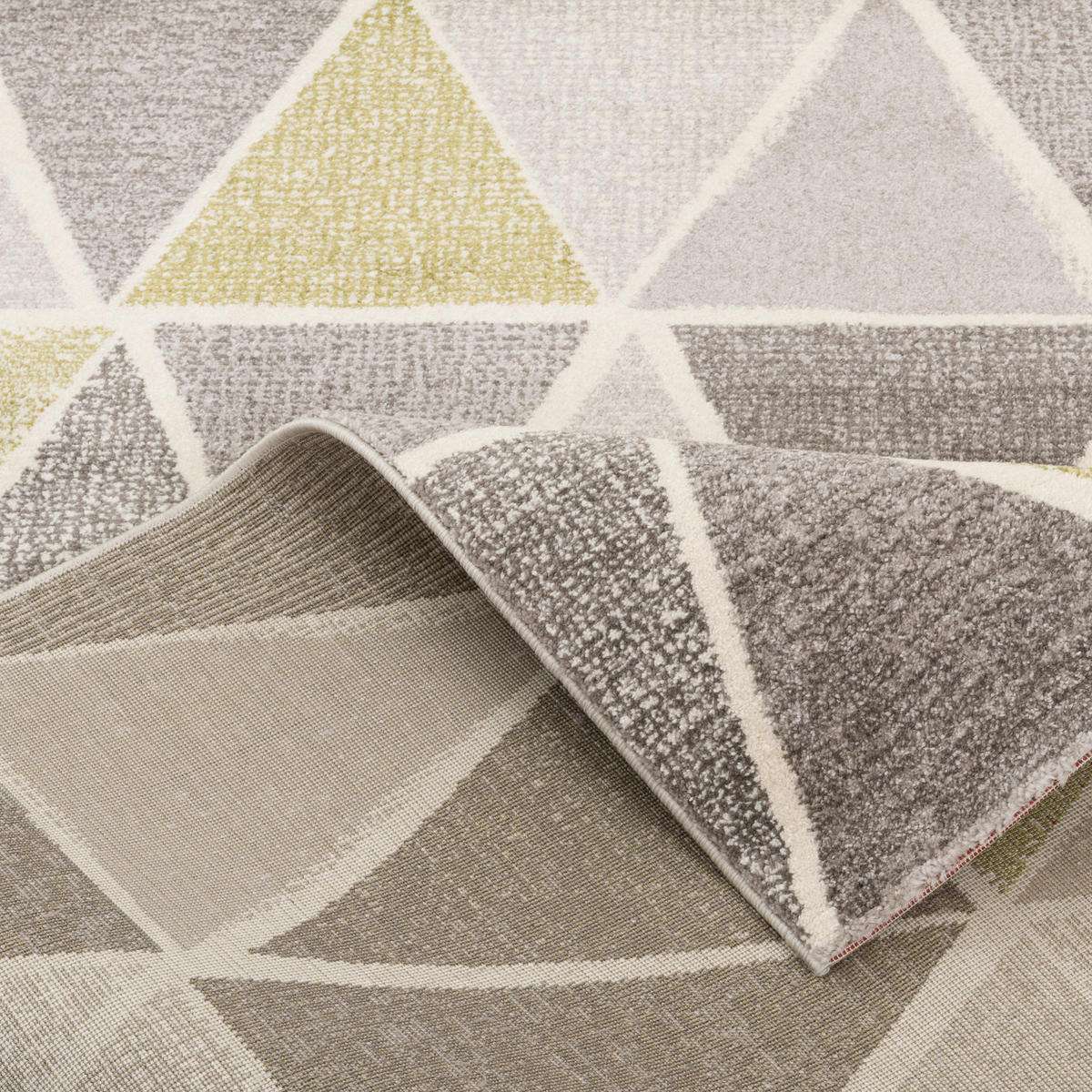 DESIGNER TEPPICH SEVILLA MODERN PRISMA - Grau/Grün, Textil (80/150cm) - Pergamon