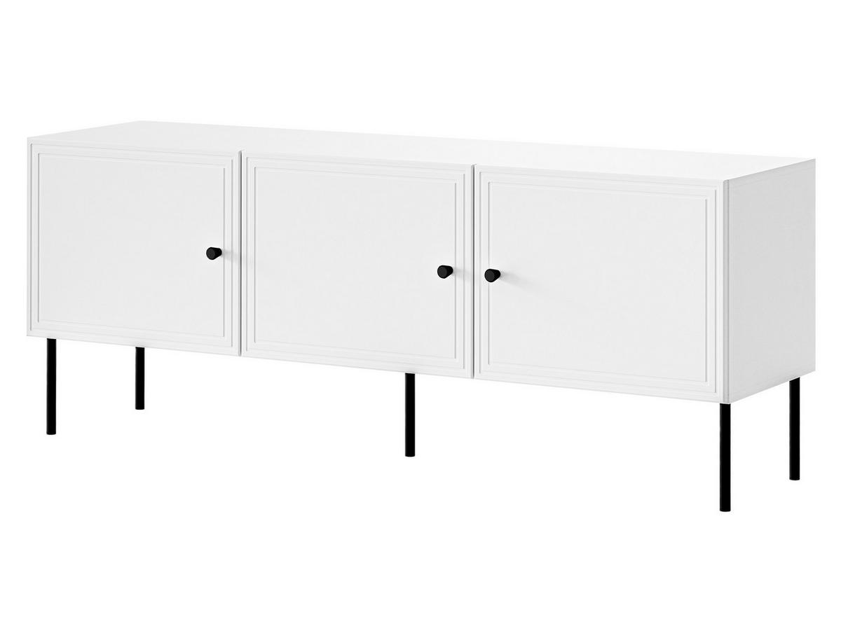 TV-LOWBOARD Palazzo Bis 150 3D - Schwarz/Weiß, Holzwerkstoff/Kunststoff (151/40/60cm) - MIRJAN24