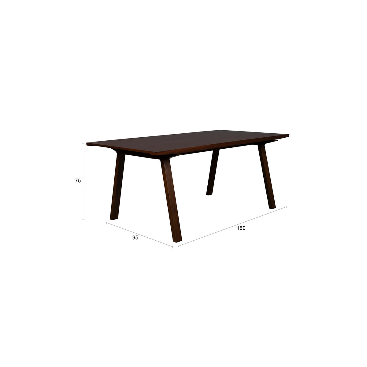 ESSTISCH Adamello 180x95 cm - Braun, Holzwerkstoff (180/95/75cm) - Dutchbone