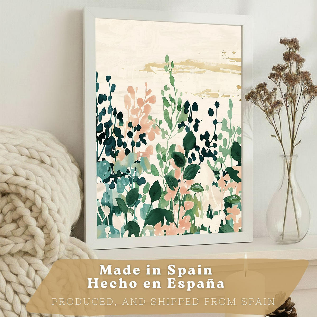 PLAKAT Sada 3 Stromy A3 Bílý rám - bílá, papír (29.7/1/42cm) - Nacnic