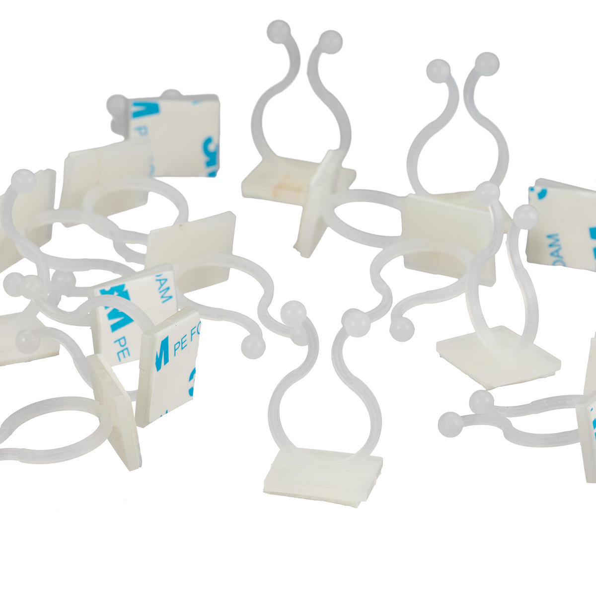 240XPFLANZENCLIPS - Weiß, Kunststoff (2.2/1.8/4cm) - Relaxdays
