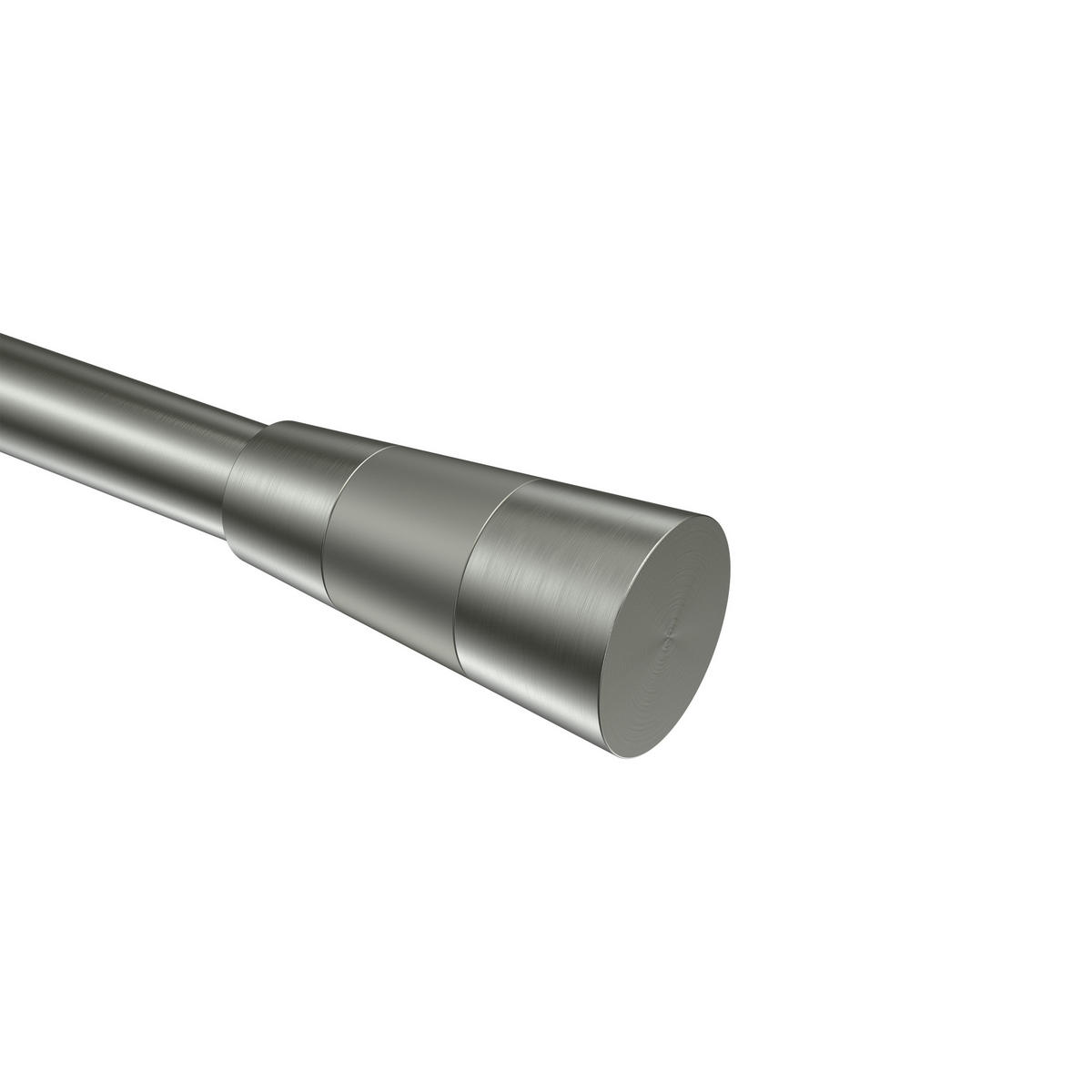 ENDSTÜCKE FÜR GARDINENSTANGEN 20 mm Ø, Tanara Edelstahl-Optik/Satin-Silber, Packung 2 Stück - Edelstahlfarben/Silberfarben, Metall (6.5/3.2/3.2cm) - INTERDECO