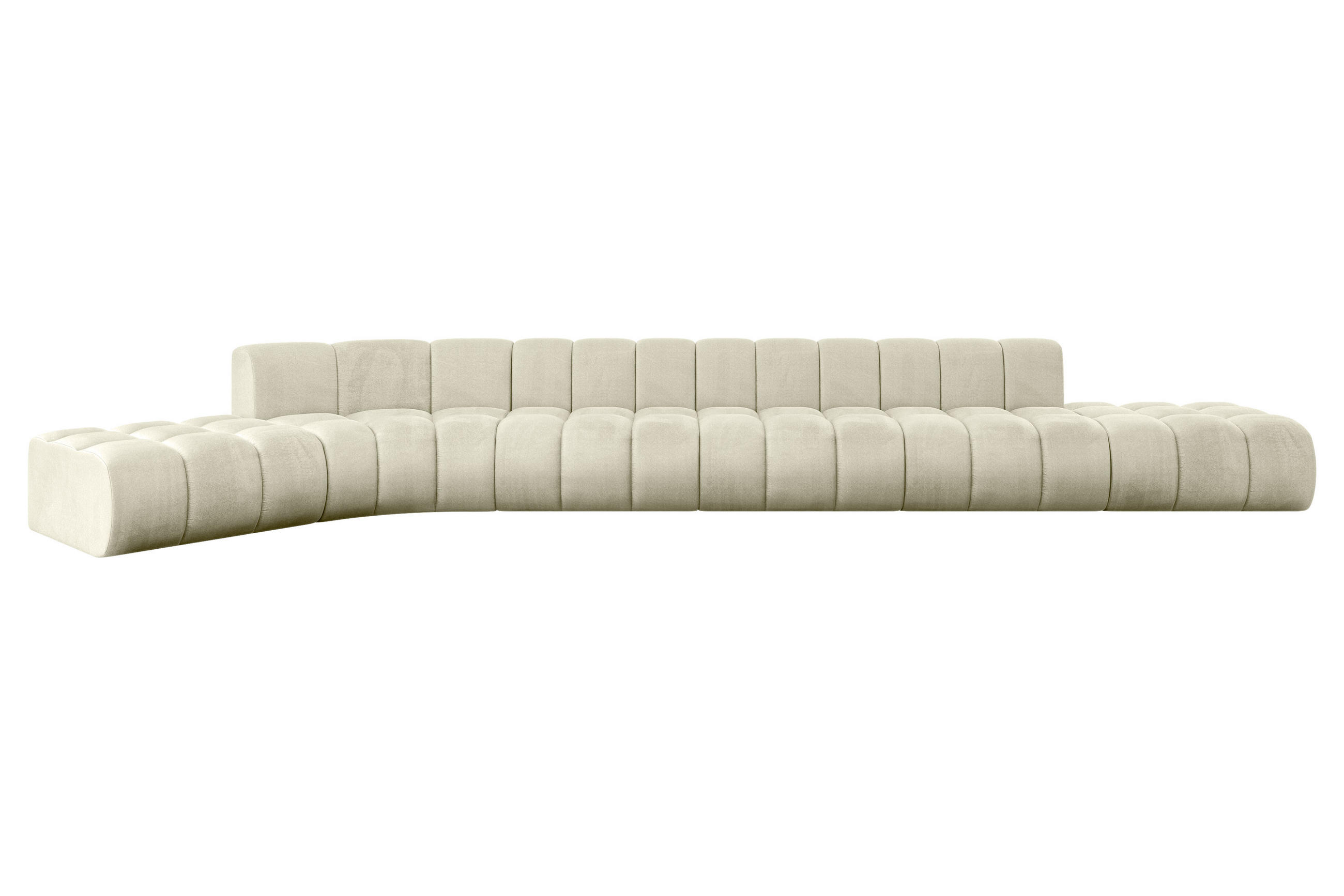ECKSOFA modulares Sofa Solven-L3 - 562x174x70 cm Beige - Beige, Holzwerkstoff/Textil (562/174cm) - ALTDECOR