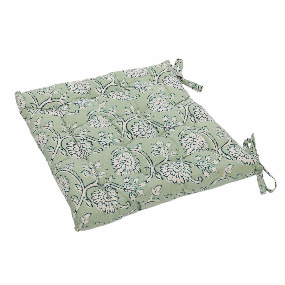 SITZKISSEN Gartenstuhl 40/40 cm - Pastellgrün, Naturmaterialien (40cm) - Home Styling Collection
