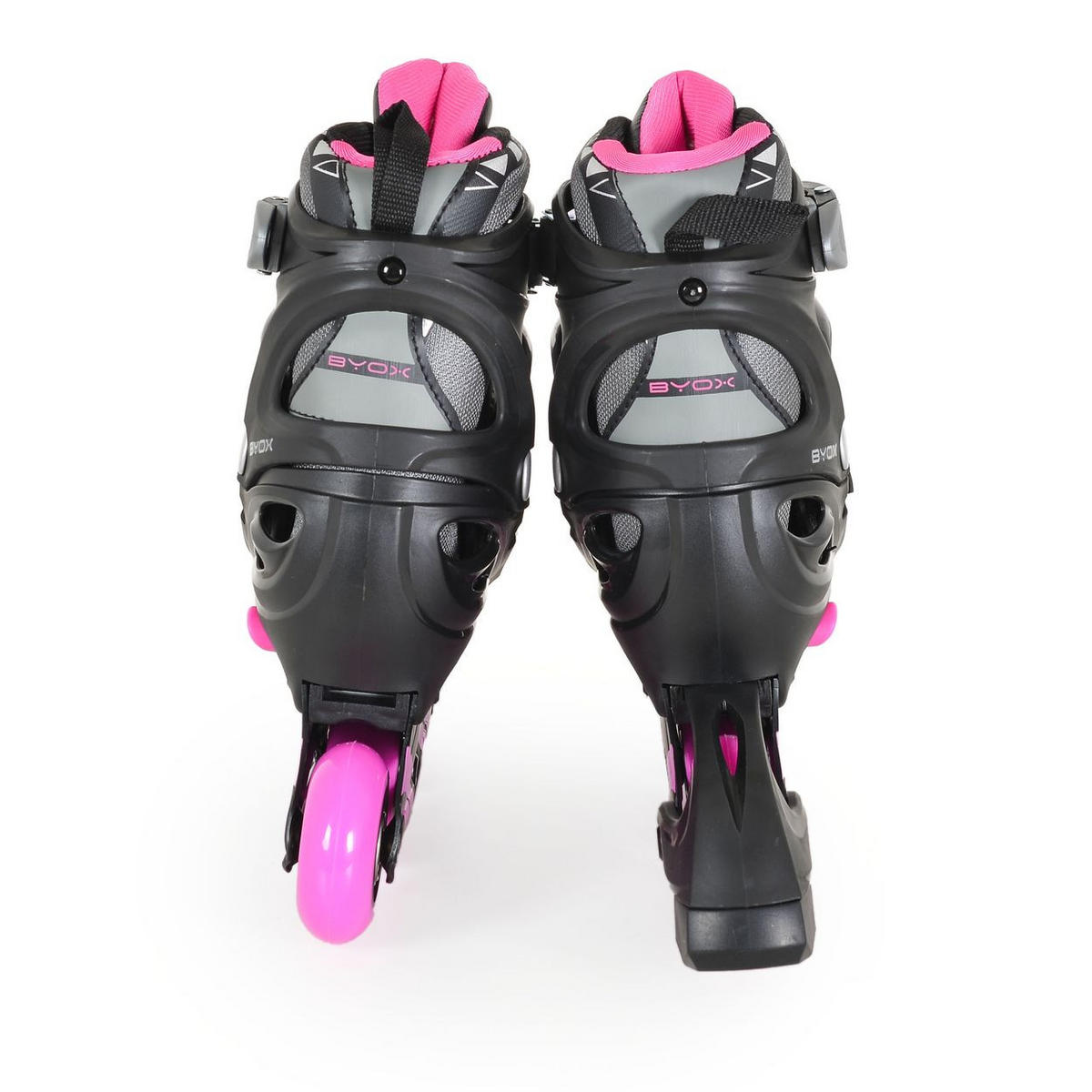 INLINER Dazzle pink Gr. 30-33 pink, PU-Räder, Tragetasche, Bremse, Selbstverschluss, Ratschband - Schwarz, Kunststoff (20/34cm)