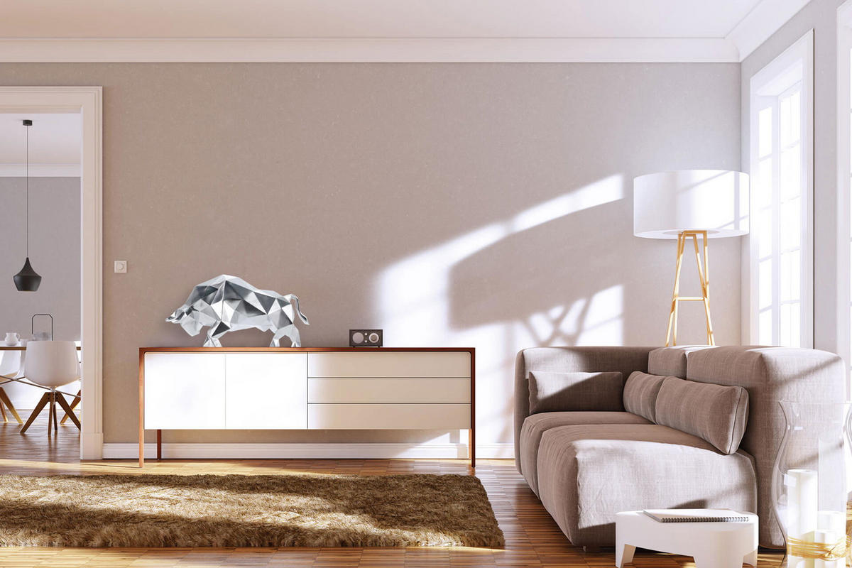 SKULPTUR Silber 51/26 cm - Silberfarben, Stein (2.4/26/23cm) - KUNSTLOFT