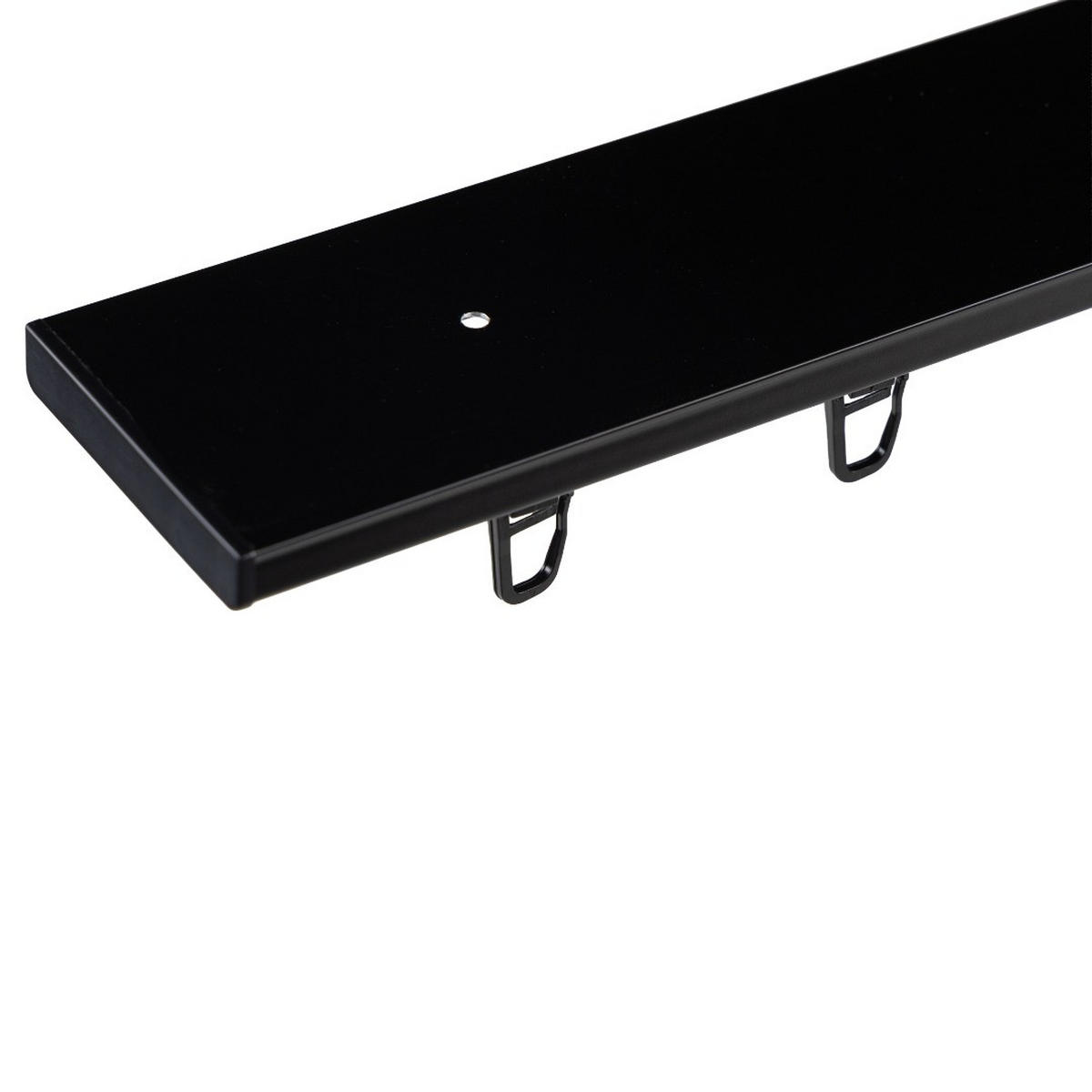 GARDINENSCHIENE LM, 2 läufig, 150 cm, schwarz - Schwarz, Metall (6.1/1.1/150cm) - SN Deco