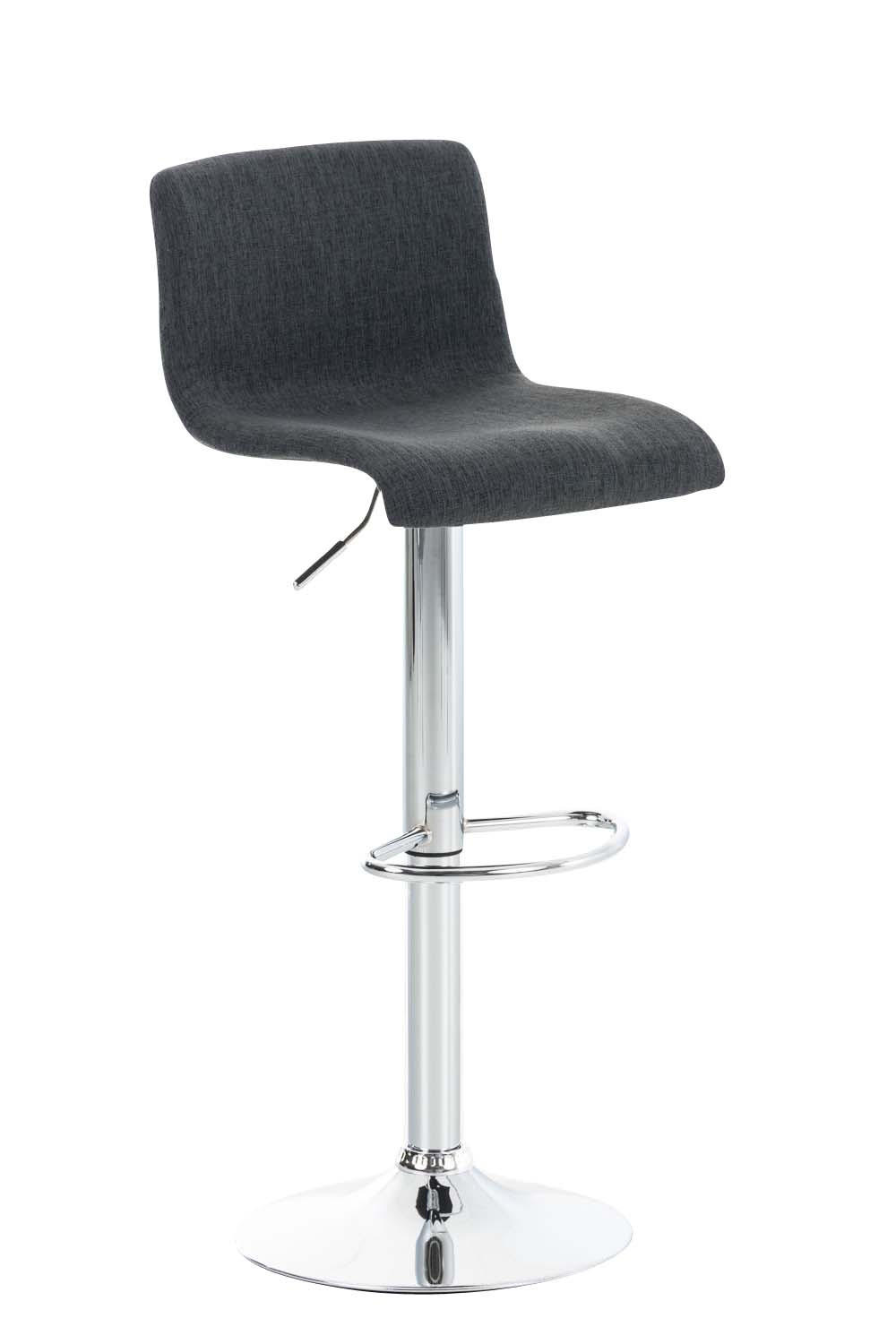 BARHOCKER BERLIN Dunkelgrau Stoff - Dunkelgrau, Textil/Metall (39/84/36cm) - DELUKE