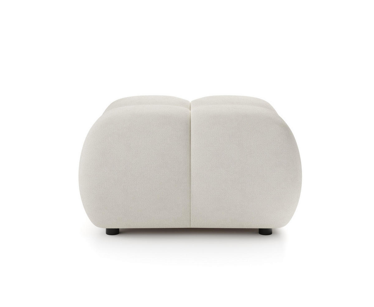 POLSTERHOCKER CORSO Modern Sitzhocker, Fußhocker Creme - Creme, Holzwerkstoff/Kunststoff (72/43.5/72cm) - MASSENO