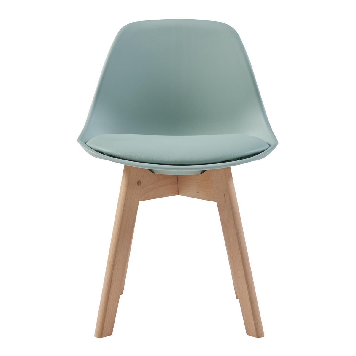 KINDERSTUHL Elvdal - Naturfarben/Mintgrün, Holz/Kunststoff (38/56/33cm) - [en.casa]