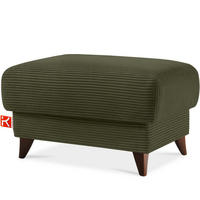 HOCKER GUSTAVO II, Olivgrün - Braun/Olivgrün, Holz/Holzwerkstoff (92/49/92cm) - KONSIMO®