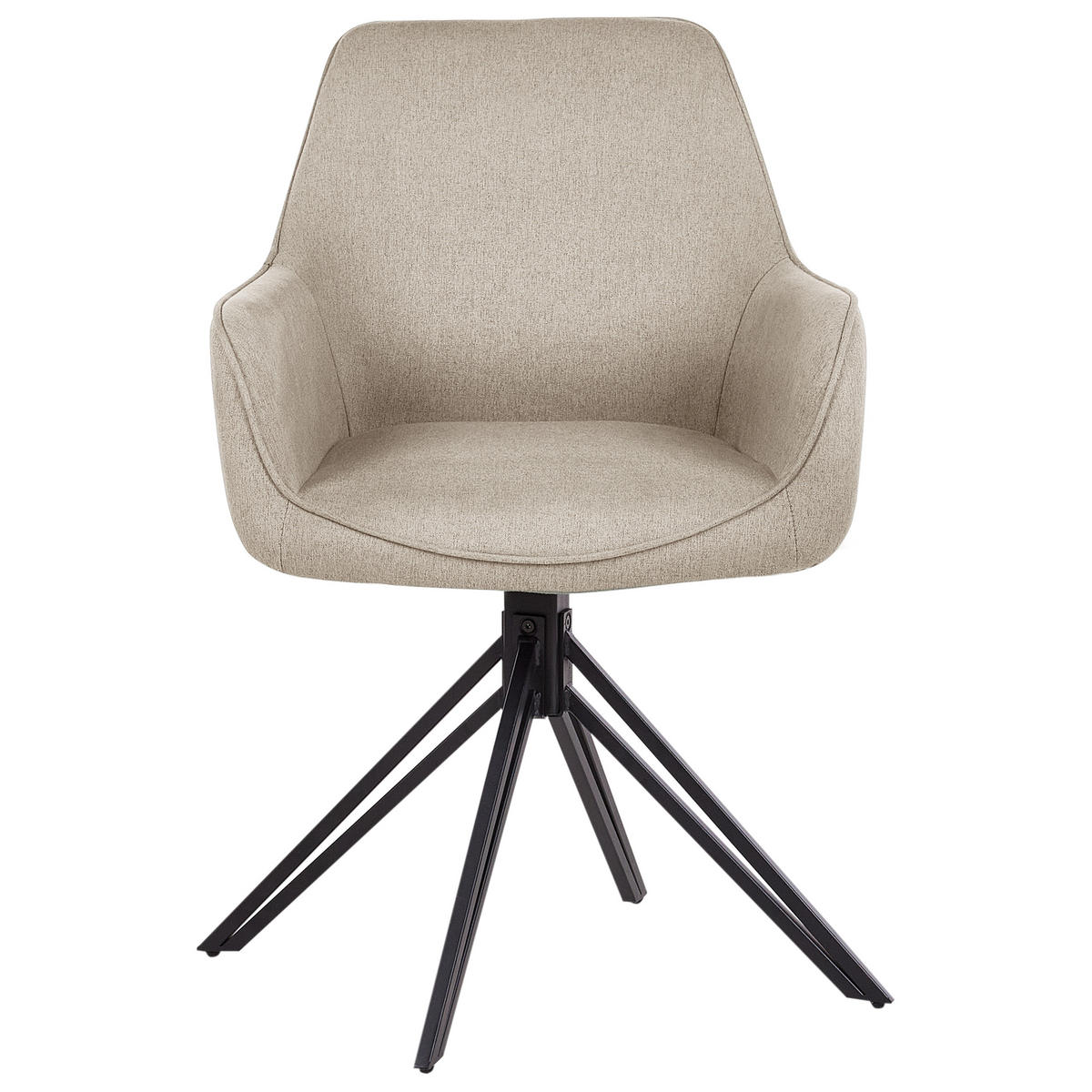 ESSZIMMERSTUHL Beige Jodar - Taupe/Schwarz, Textil (56/83/60cm) - Beliani