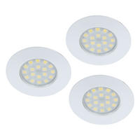 LED EINBAUSTRAHLER Weiß Rund Modern 3er Set - Weiß, Metall (7/7/1.2cm) - Globo Lighting