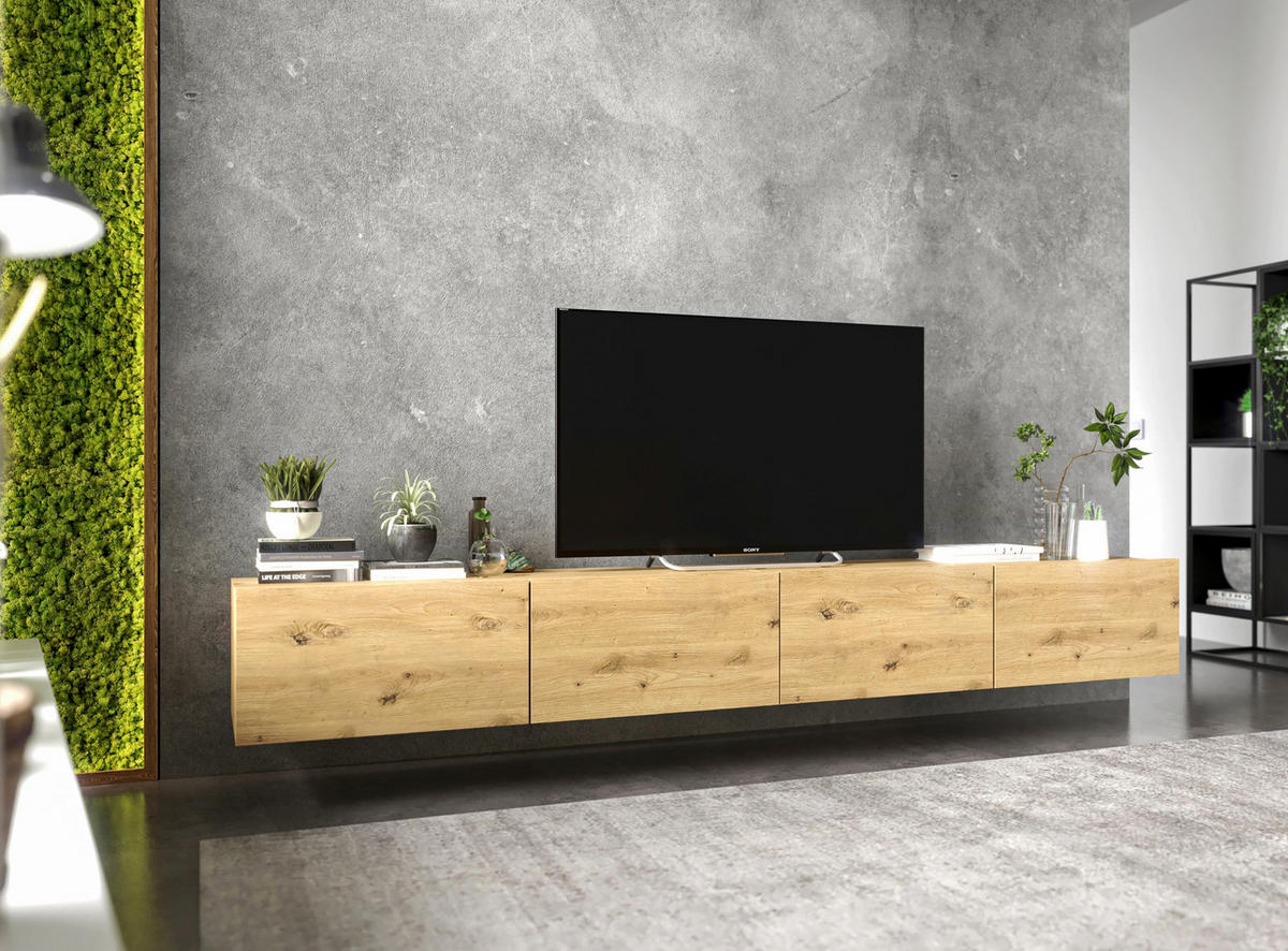 TV-LOWBOARD 2-er Set Enjoy Eiche Artisan Matt Loft 120 cm - Eiche Artisan, Holzwerkstoff (240/37/35cm) - Meble Lindner
