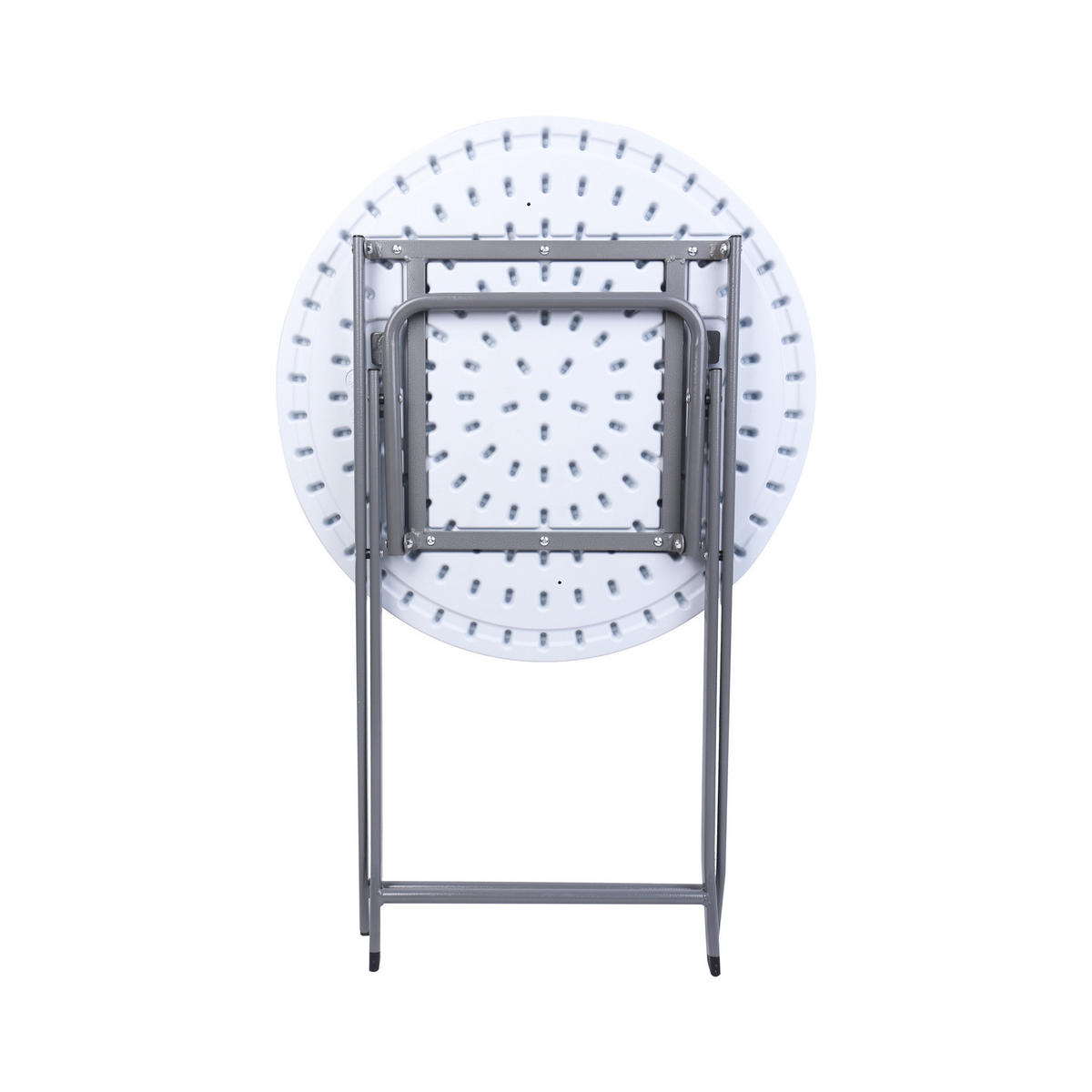 KLAPPBARER Weiß 60/60/74 cm - Weiß, Kunststoff (60/60/74cm) - Mobili Rebecca