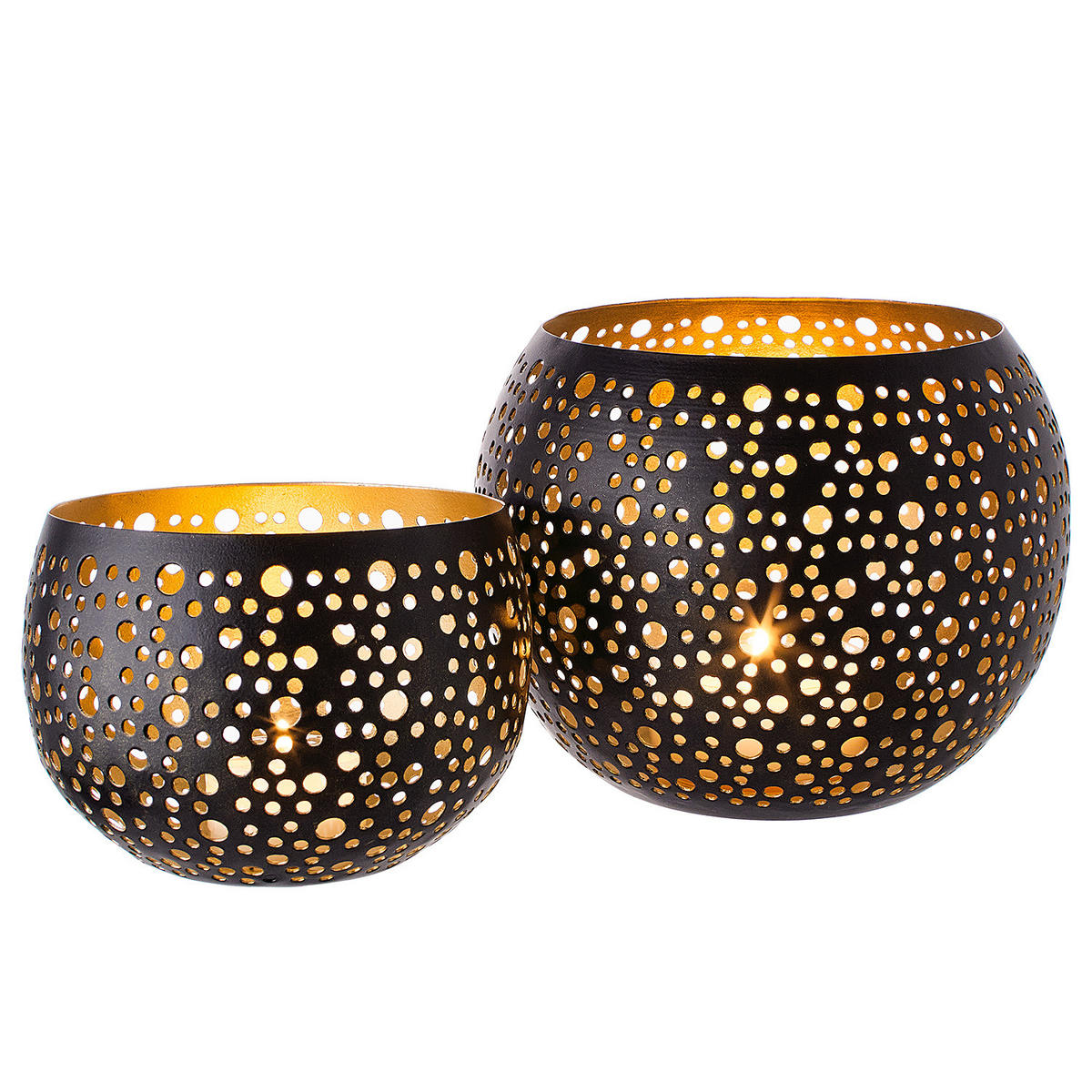 WINDLICHT Luminous - Schwarz, Metall (16/12/16cm) - Butlers