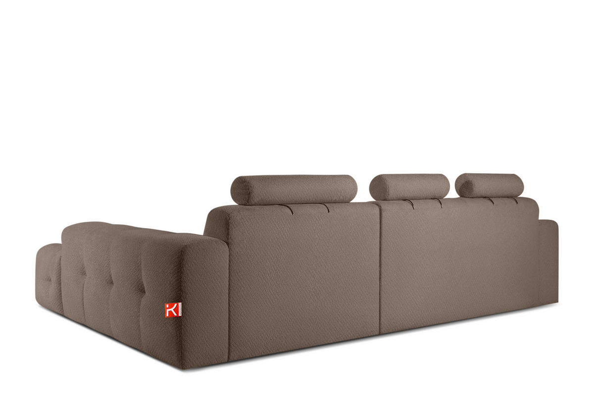 POLSTERMÖBELSET ALIGRA, 2-tlg, Braun - Braun, Holz/Holzwerkstoff (290/90/191cm) - KONSIMO®