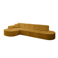 ECKSOFA Ottomane Links TARO-L2 - 328x171x79,5 cm Senfgelb - Currygelb/Gelb, Holzwerkstoff/Textil (328/171cm) - ALTDECOR