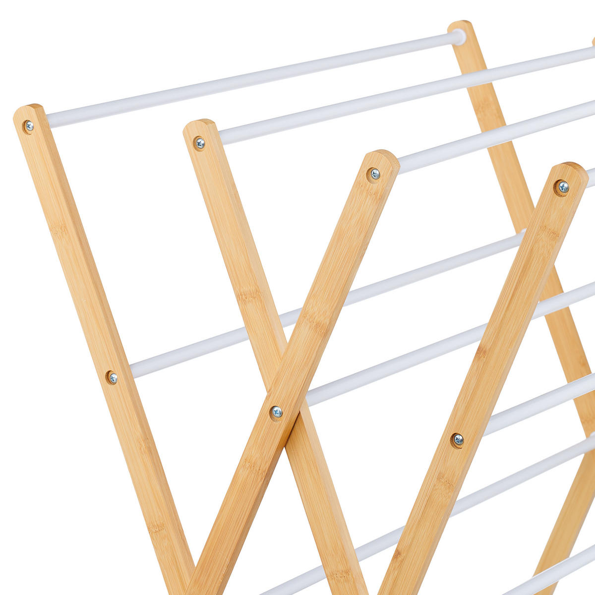 SUŠIAK na prádlo - viacfarebná, kov/drevo (70/93/62cm) - Relaxdays