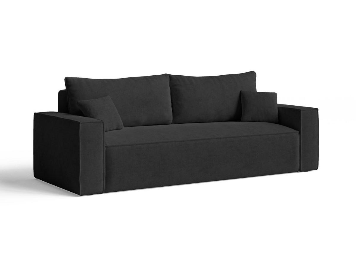 SOFA 230/90/70 Schwarz Sivra - Schwarz, Kunststoff/Textil (230/70/90cm) - Graingold