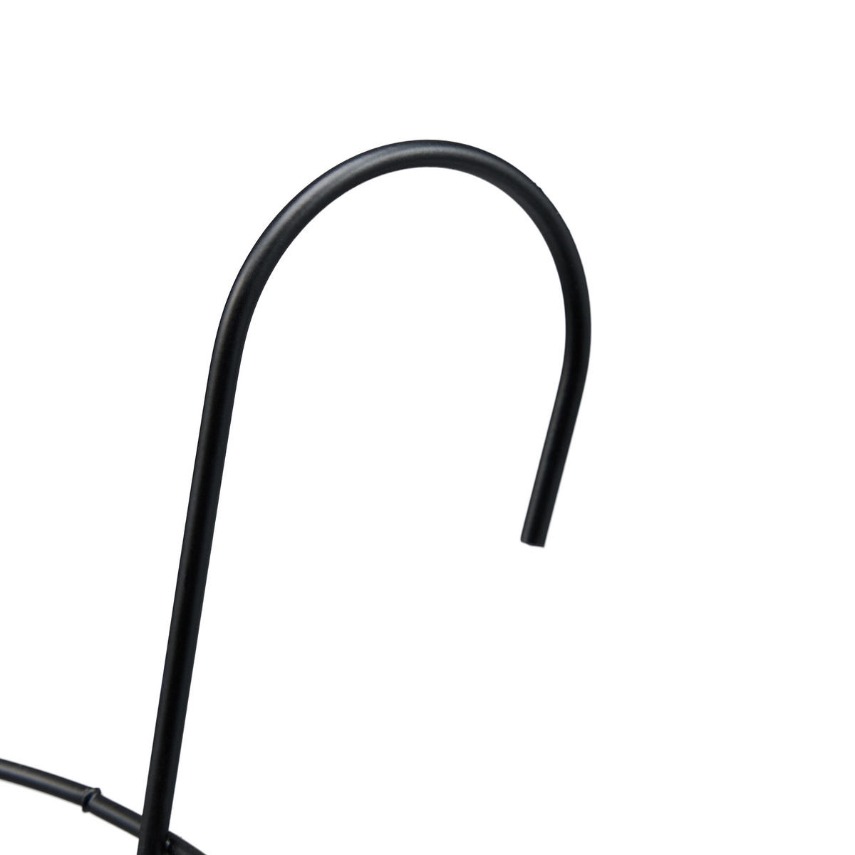 4XBLUMENTOPF Halter - Schwarz, Metall (20/21/26cm) - Relaxdays