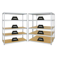 SCHWERLASTREGAL Giant Elephant 3er-Set mit 3x 180x150x60 cm Fachlast 200 kg Verzinkt - Silberfarben, Metall (450/180/60cm) - PROREGAL