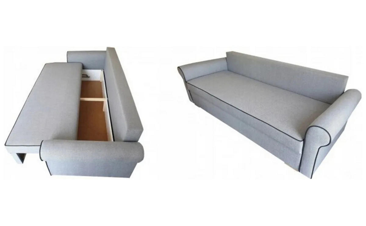 SOFA Flaschengrün TOP Schlaffunktion - Grün, Textil (237/76/85cm) - Sepro Meble
