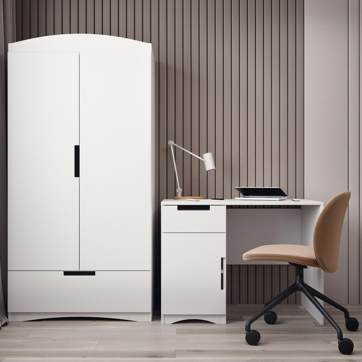 KINDERKLEIDERSCHRANK Classic - Weiß, Holzwerkstoff (36/187/90cm) - RAUMHIRSCH FURNITURE