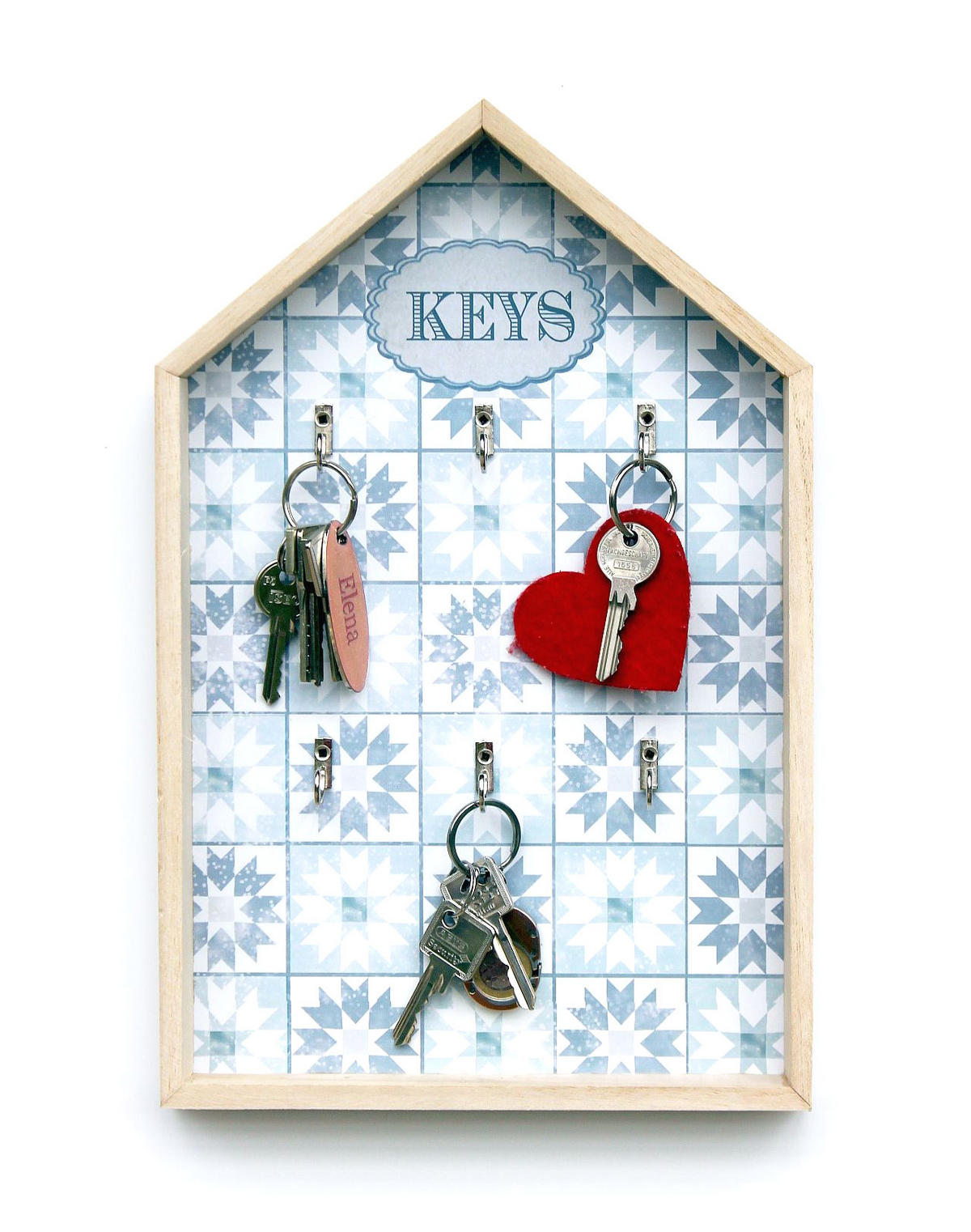 SCHLÜSSELKASTEN Weiß Holz Keys - Weiß, Holz (24/37/3.5cm) - DanDiBo
